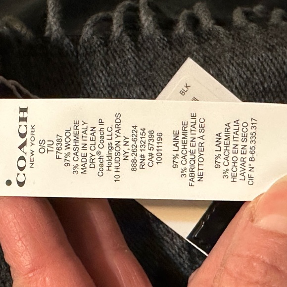 Authentic Coach horse and carriage wrap scarf pashmina wool cashmere - Picture 5 of 7